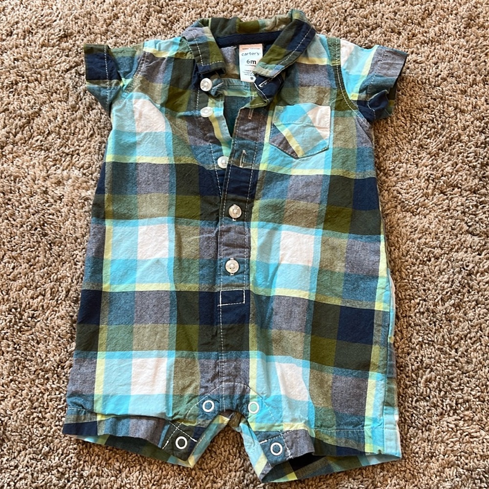 Carters button down romper